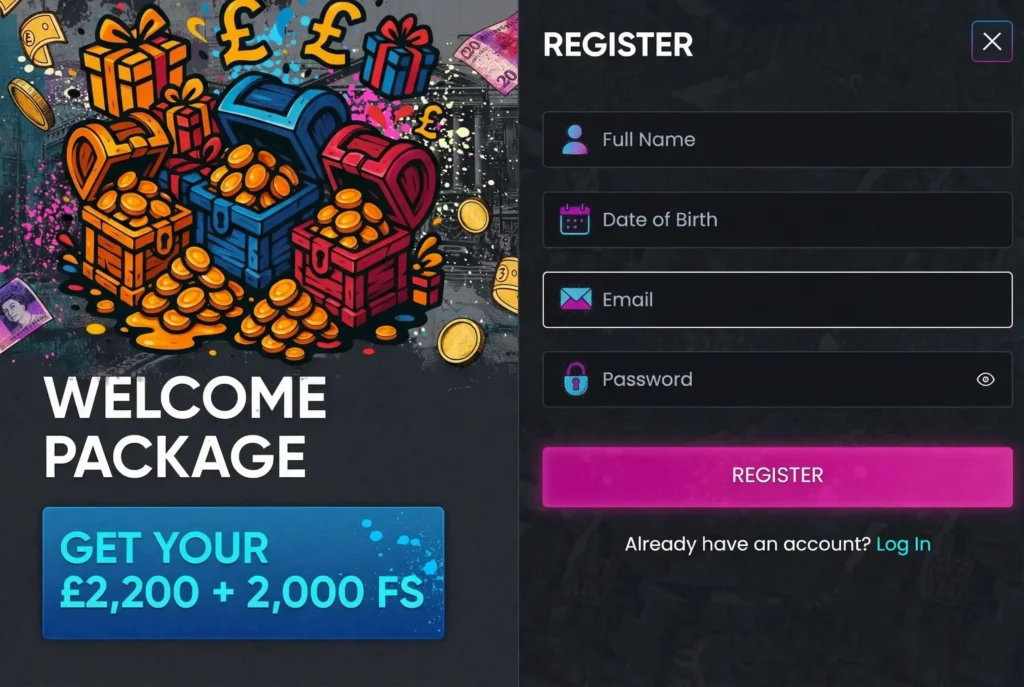 Britsino registration